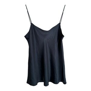 NEW Vince Navy Satin Slip Camisole Top Womense M Minimalist Shell Layer Modern
